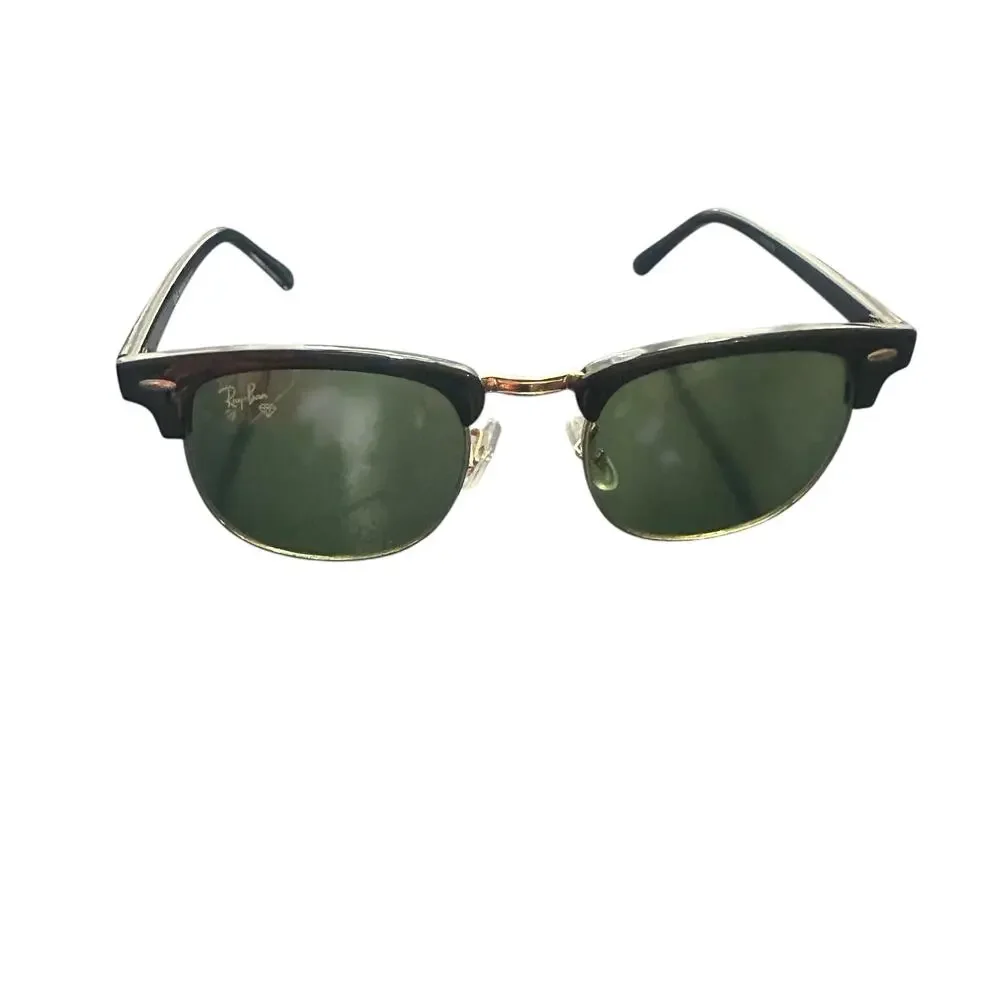 Ray-Ban Clubmaster Sunglasses Black Gold Vintage 21-145 frames only